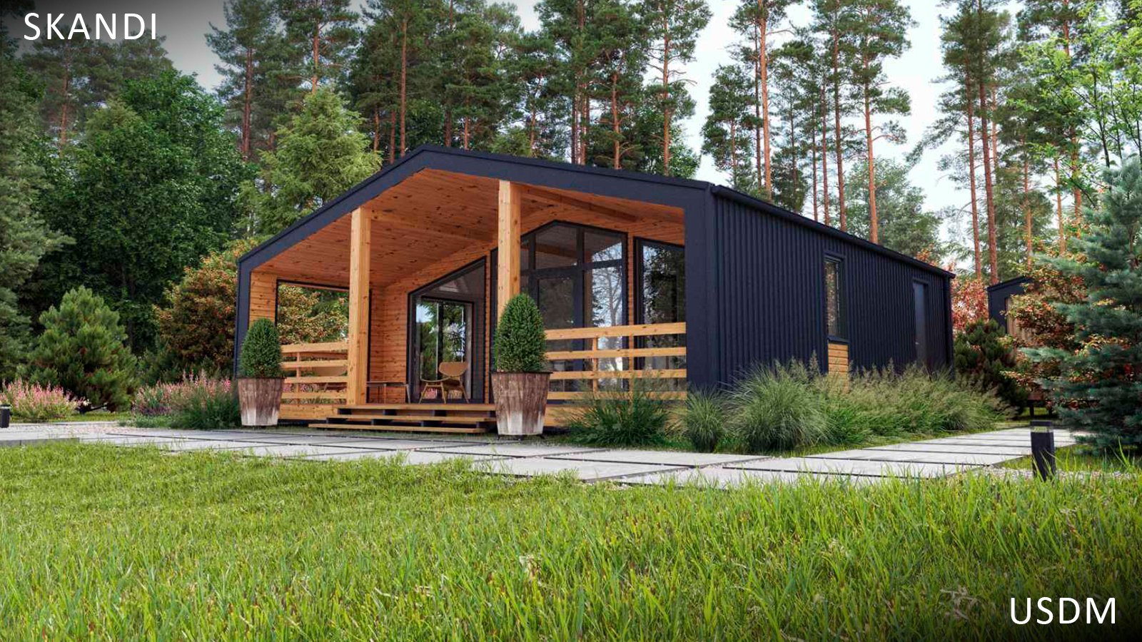 Maison en bois kit l'ossature bois MINI 4 MODERN ENERGO 120 m²